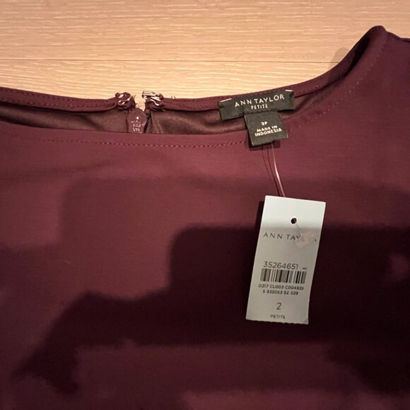 Ann Taylor Petite Tie Waist Long Sleeve Midi Sheath Dress NWT - Picture 5 of 9